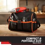 25-Piece Electric Screwdriver Set - Cordless Drill with LED Work Light, Automatic Spindle Lock, and Screw Driver Bits by Stalwart (Red)