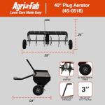 Agri-Fab 40" Tow Behind Lawn Plug Aerator