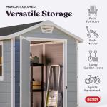 Keter Manor Resin Garden Storage Shed Set