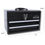Apollo Tools 14-Inch Heavy-Duty Steel Tool Box