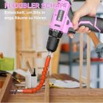Pink Cordless Drill Set with Battery and Charger