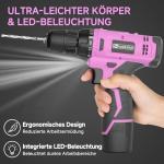 Pink Cordless Drill Set with Battery and Charger