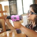 Pink Cordless Drill Set with Battery and Charger