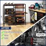 Power Tool Organizer with Charging Station & Wheels