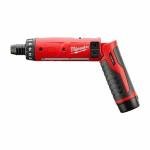 Milwaukee 2101-22 M4 1/4 Hex Screwdriver Kit W/2 Bat