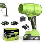990,000 RPM 21V Cordless Leaf Blower with 2×6.0Ah Batteries - Handheld Electric Blower for Patio Cleaning, Car Drying, Leaves and Dust,Universal