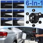 Duoguto 1400 PSI Cordless Pressure Washer Battery Powered, Portable Handheld Power Washer with 2×4.0Ah 21V Batteries, 3 Pressure Modes, 6-in-1 Nozzle & Foam Cannon for Car