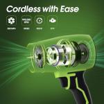 990,000 RPM 21V Cordless Leaf Blower with 2×6.0Ah Batteries - Handheld Electric Blower for Patio Cleaning, Car Drying, Leaves and Dust,Universal