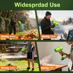 990,000 RPM 21V Cordless Leaf Blower with 2×6.0Ah Batteries - Handheld Electric Blower for Patio Cleaning, Car Drying, Leaves and Dust,Universal