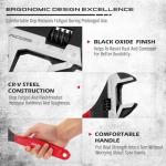 Adjustable Wrench Set Pipe Spanner: 6" 8" 10" Wide Jaw Black Oxide Wrench With Cushion Grip, Laser Marked Metric & SAE Scales, CR-V Steel for Professional