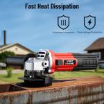 Avhrit Angle Grinder 10 Amp, 4-1/2 inch Power Angle Grinder Tools with 13000 RPM, 1200W Small Angle Grinder for Cutting, Grinding, Polishing