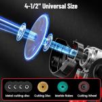 Avhrit Angle Grinder 10 Amp, 4-1/2 inch Power Angle Grinder Tools with 13000 RPM, 1200W Small Angle Grinder for Cutting, Grinding, Polishing