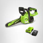 Greenworks 24V 10" Cordless Chainsaw with Battery