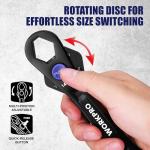 WORKPRO 2-Piece 12-in-1 Universal Adjustable Wrench Set, 8-19mm Metric & 5/16"-3/4" SAE Multi-Size Wrenches with Heat-Treated Cr-Mo Steel, ASME Standard, Multi-Position Head, for Home, Workshop, DIY