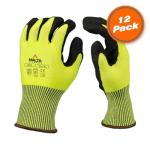 Malta Dynamics Safety Work Protective Gloves – Mens Work Gloves with ANSI Cut Level A5 Protection, Touchscreen Compatible, OSHA and ANSI Compliant (Large, 12 Pair)