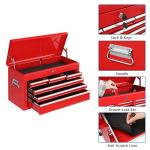 TUFFIOM 8-Drawer Rolling Tool Chest, Wheeled Tool Storage Cabinet w/Detachable Top, Drawers & Side Hooks, Mechanic Tool Organizer Box for Garage Warehouse Repair Shop