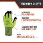 Malta Dynamics Safety Work Protective Gloves – Mens Work Gloves with ANSI Cut Level A5 Protection, Touchscreen Compatible, OSHA and ANSI Compliant (Large, 12 Pair)