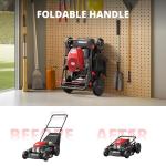 21" Gas Push Lawn Mower, Rugged Steel Deck, 3-in-1 Versatile Mower, 144cc OHV Engine, 6-Level Height Adjustment, Large Grass Collector, Easy Maneuverability for Home & Garden