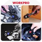 WORKPRO 2-Piece 12-in-1 Universal Adjustable Wrench Set, 8-19mm Metric & 5/16"-3/4" SAE Multi-Size Wrenches with Heat-Treated Cr-Mo Steel, ASME Standard, Multi-Position Head, for Home, Workshop, DIY