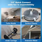 Electric Pressure Washer 5000 PSI 2.8 GPM High Power Washer with 4 Pressure Nozzle and Foam Cannon, powerwashers for Home, Car Washing, Fence Cleaning, Patio, Blue