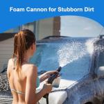 Electric Pressure Washer 5000 PSI 2.8 GPM High Power Washer with 4 Pressure Nozzle and Foam Cannon, powerwashers for Home, Car Washing, Fence Cleaning, Patio, Blue