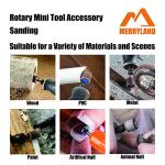 Merryland Drum Sander Sanding Band for Dremel 184pcs, 120# 1/4" Sanding Sleeve 180pcs and Mandrel 4pcs Rotary Tool, Electric Power Tool Accessory DIY, RMTA184C4