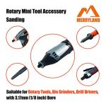 Merryland Drum Sander Sanding Band for Dremel 184pcs, 120# 1/4" Sanding Sleeve 180pcs and Mandrel 4pcs Rotary Tool, Electric Power Tool Accessory DIY, RMTA184C4