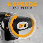 2.2 Amp 1/3 Sheet Palm Sander for Woodworking, Variable Speed up to 26,000 OPM, Corded Electric Sheet Finishing Sander with 15 pcs Sandpaper and Dust Box for Wood Polishing Sanding