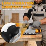 2.2 Amp 1/3 Sheet Palm Sander for Woodworking, Variable Speed up to 26,000 OPM, Corded Electric Sheet Finishing Sander with 15 pcs Sandpaper and Dust Box for Wood Polishing Sanding