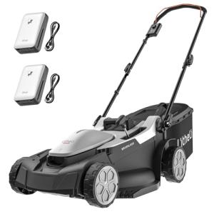 Litheli 18-inch 40V Brushless Lawn Mower for Garden Yards, Lightweight Cordless Lawn Mower Battery Powered with 6-Position Height Adjustment, 2x4.0Ah Battery Include