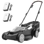 Litheli 18-inch 40V Brushless Lawn Mower for Garden Yards, Lightweight Cordless Lawn Mower Battery Powered with 6-Position Height Adjustment, 2x4.0Ah Battery Include