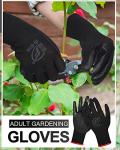 Nuogo 48 Pairs Gardening Gloves for Men Women Rubber Coated Safety Work Gloves Bulk for Gardening Construction Work(Red, Black)