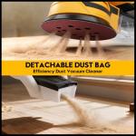 Cordless Orbital Sander for Dewalt 20V Battery, Brushless 6 Variable Speeds, 6000 to 12000 OPM, 12Pcs Sandpapers With Dust Collector for Woodworking Sanding (Battery Not Included) (Yellow)