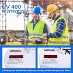 OXG 12 Pack Clear Safety Glasses for Men and Women, ANSI Z87.1 Work Glasses Scratch Impact Resistant Lens Protective Eyewear