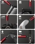 Fanttik E2 Ultra Mini Electric Screwdriver, Cordless Screwdriver, Max 0.6N.m, 50 Magnetic Bits, 5/32'' Hex, Magnetic Storage, Repair Tool for Electronics, Camera, Laptop, and PC Build (Red)