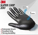 Lightweight Nitrile Work Gloves Supegrip200, 3D Comfort Stretch Fit, Durable Power Grip Foam Coated, Smart Touch, Thin Machine Washable, 5 Pairs Pack (Small, Pink)