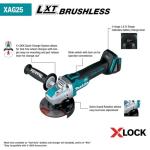 Makita XAG25Z-R 18V LXT Brushless Lithium-Ion 4-1/2 in. / 5 in. Cordless X-LOCK Angle Grinder (Tool Only) (Renewed)