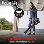 Ultra-Lightweight Cordless Leaf Blower Compatible with Milwaukee M18 Battery (Tool Only) - 400 CFM / 130 MPH, Battery Powered Handheld Blower for Quick Yard, Patio, Garage Cleanup