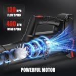 Ultra-Lightweight Cordless Leaf Blower Compatible with Milwaukee M18 Battery (Tool Only) - 400 CFM / 130 MPH, Battery Powered Handheld Blower for Quick Yard, Patio, Garage Cleanup