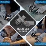 S SATC 1 Pair Cut Resistant Work Gloves, Foam Nitrile Coated Knife Gloves with Non-Slip Grip, ANSI A5 Cut Proof Gloves for Cutting, Construction, Warehouse, Large