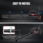 Ultra-Lightweight Cordless Leaf Blower Compatible with Milwaukee M18 Battery (Tool Only) - 400 CFM / 130 MPH, Battery Powered Handheld Blower for Quick Yard, Patio, Garage Cleanup