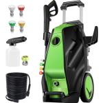 Imdot 5000PSI 4.0GPM Heavy Duty Electric Pressure Washer with 33 FT Extension Hose, 4 QCNozzles and 500ml Foam Cannon for Cars/Fences/Driveways/Patios/Home Cleaning, Deep Green