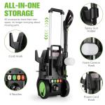 Imdot 5000PSI 4.0GPM Heavy Duty Electric Pressure Washer with 33 FT Extension Hose, 4 QCNozzles and 500ml Foam Cannon for Cars/Fences/Driveways/Patios/Home Cleaning, Deep Green