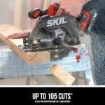 SKIL 20V Brushless 6-1/2In. Cordless Compact Circular Saw Kit for Wood Cutting including 2.0Ah Battery and Charger-CR6413B-11