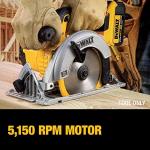 DEWALT 20V MAX Circular Saw, Cordless Sidewinder Style Portable, 6-1/2-Inch Blade, 5150 RPM, 0-50 Degree Bevel Capability, Battery Not Included (DCS391B)