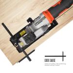 Yunirvana 4Amp 3500RPM Mini Circular Saw with Laser Guide, Vacuum Adapter, Blade Wrench and Rip Guide, Max. Cutting Depth1-5/8"(90°), 1-1/10"(45°）Compact Saw with 2 pcs 4-1/2" 24T TCT Blades