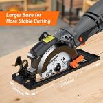 DOVAMAN Circular Saw, 5.8A 4-1/2" Circular Saw w/Laser, Metal Auxiliary Handle, 6 Blades (4½", 4¾"), Cutting Depth 1-11/16" (90°), 1-3/8" (45°), Ideal for Wood, Soft Metal, Plastic, Tile - MCS01A