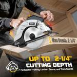 Ecarke 7-1/4" Cordless Circular Saw, Compatible with DeWalt 20V Battery (Bare Tool), 5000 RPM Electric Circular Saw with Laser Guide, 2 Blades (24T & 40T), 0–45° Bevel, 2-1/4" Cutting Depth