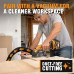 ALLOYMAN 20V Cordless Mini Circular Saw, Brushless 18,000 RPM, 3-Inch CuttingTool with Forward/Reverse, LED Light, 2×4.0Ah Batteries & Charger，for Wood, Metal,Tile,PVC Cutting