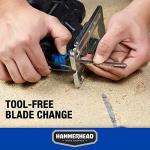 Hammerhead 4.8-Amp 3/4 Inch Jig Saw with 2pcs Wood Cutting Blades, Variable Speed and Orbital Function - HAJS048